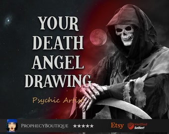 Grim Reaper Drawing and Reading | Psychic Commissioned Art and Written Interpretation (Same Day Digital PDF Report)