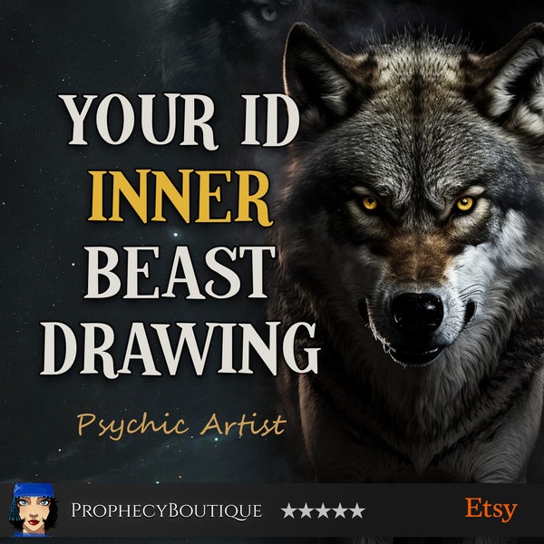 Your Id Inner Beast Reading & Portrait - Id Self and Shadow Work Healing, Superpowers Psychic Reading