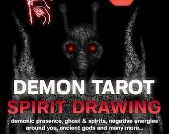 Gothic Demon Portrait & Tarot Reading | Dark Art and Written Insights |  Personalized Digital PDF Report by Sotherys