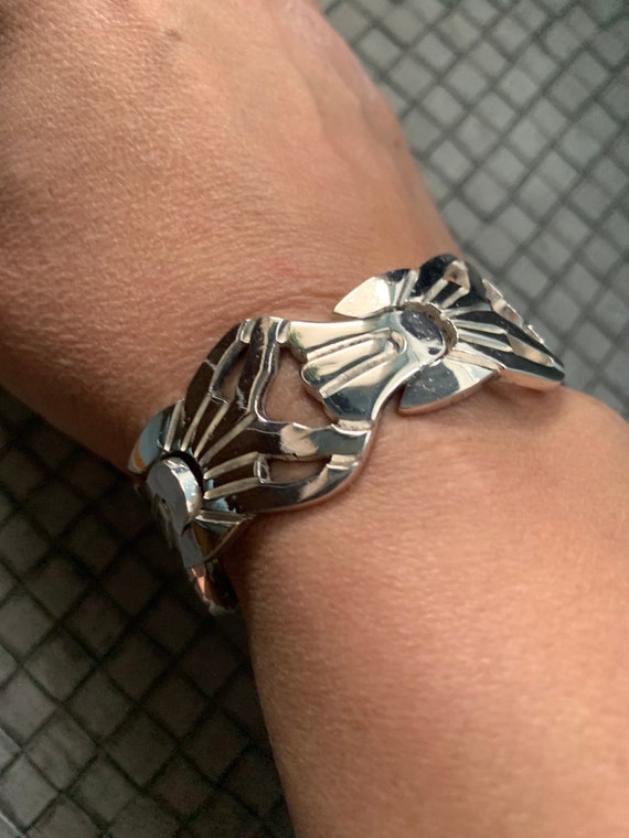 Sterling Silver bracelet, 7" - image 6