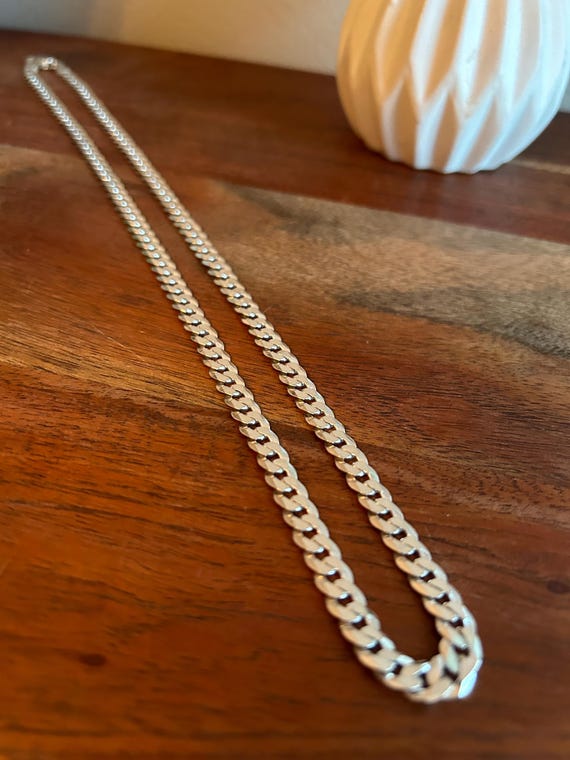 24" Sterling Silver Cuban Link Chain