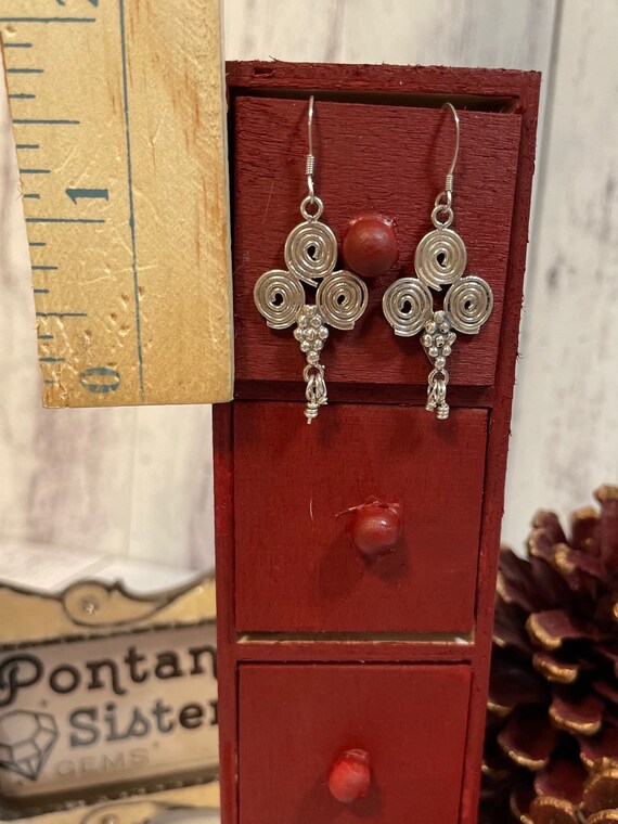 Infinity Sterling Silver Dangle Hanging Earrings - image 3