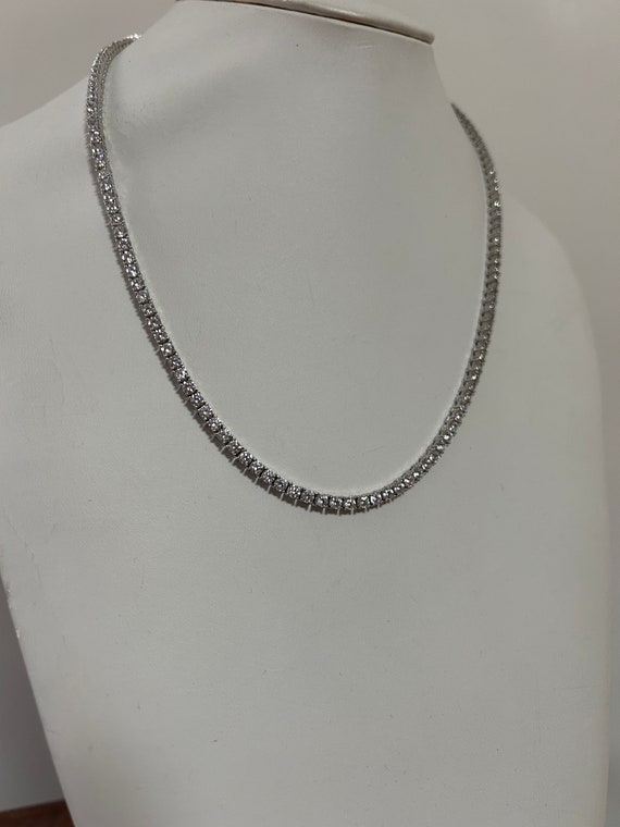 20" CZ Tennis Necklace 15carats - image 1