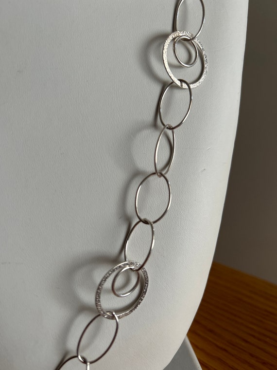 36" sterling silver open link chain - image 4