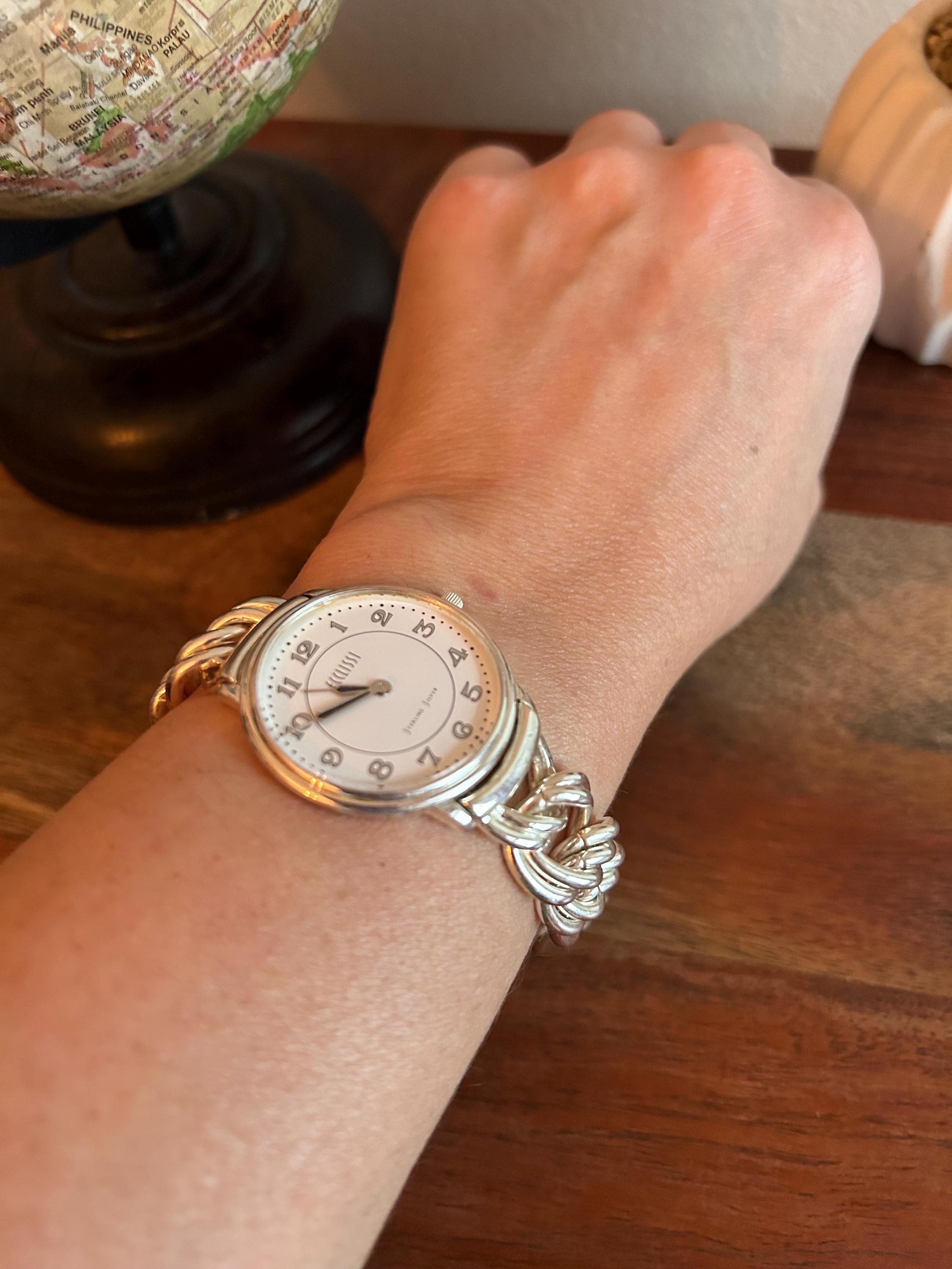 Ecclissi Silver Toggle Wrist Watch - Etsy display picture 2