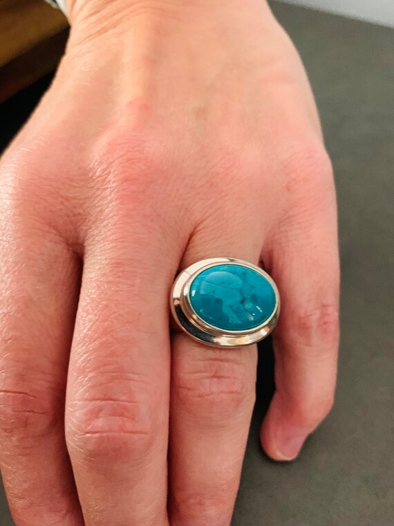 Sterling Silver Turquoise Ring - image 5