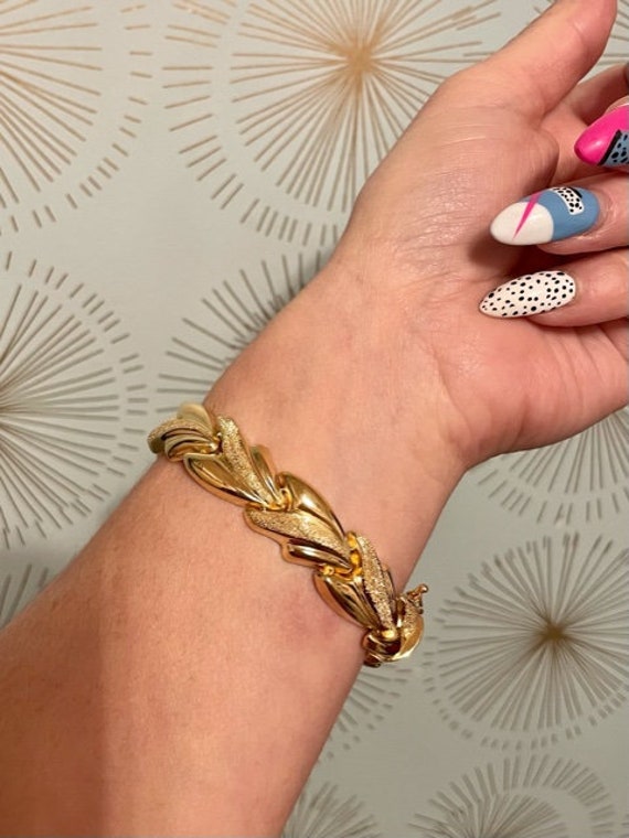 Puffed Gold Plated Bracelet - image 2