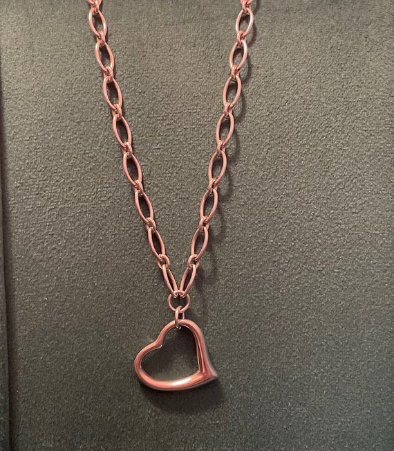 Sterling Silver Heart Pendant and 16" Link Chain - image 7