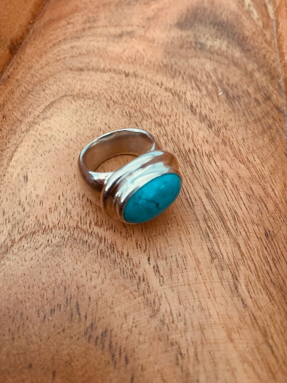 Sterling Silver Turquoise Ring - image 6