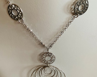 16" Sterling Silber Gliederkette mit Anhänger