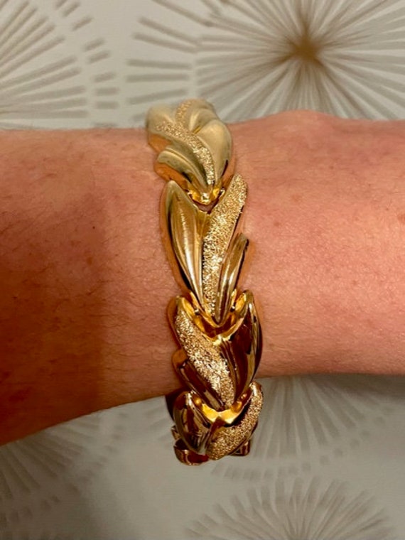 Puffed Gold Plated Bracelet - image 6