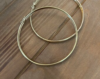 2 Sterling Silver - gold plated - stackable bangles