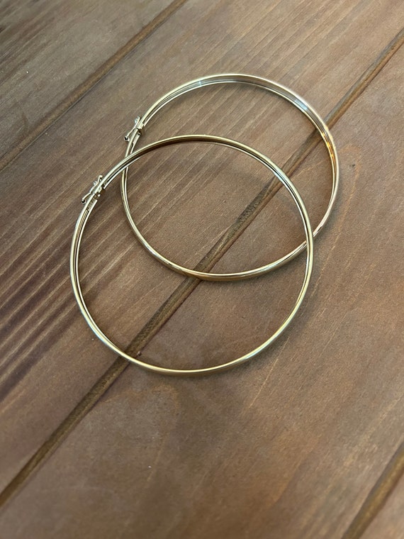 2 Sterling Silver - gold plated - stackable bangle
