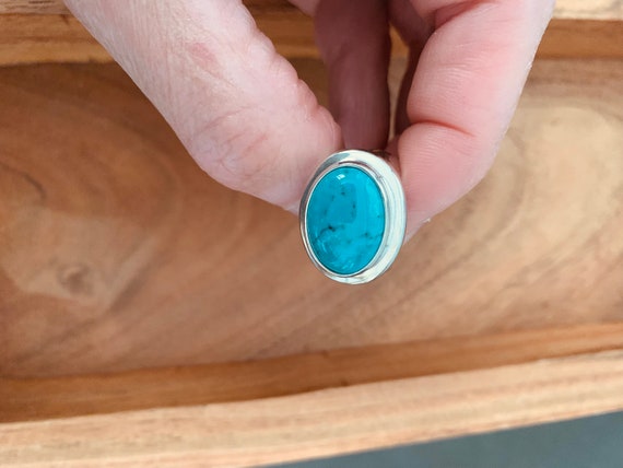 Sterling Silver Turquoise Ring - image 2