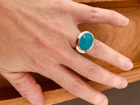 Sterling Silver Turquoise Ring - image 1