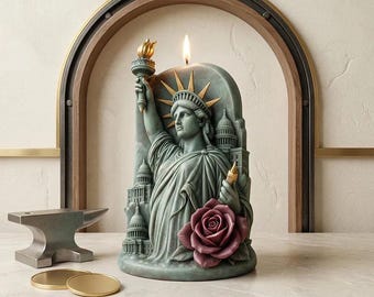 Statue of Liberty Plaster and Silicone Mold: DIY European-Style Statue Candle Resin Decor
