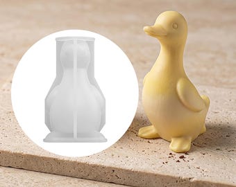 Standing Duck Candle Silicone Mold, Kawaii Duckling Candle Chocolate Cake Decorating Mould