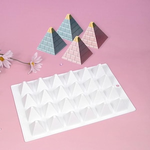 Mini Pyramid Silicone Mold: 24-Cavity Chocolate, Candle, Resin Making