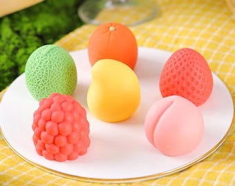D Fruit-Shaped Luk Chup Silicone Mold: DIY Mango, Strawberry, and Chocolate Candy Mold