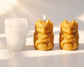 3D Fox Candle Silicone Mold: DIY Animal Home Decor WAX Mould