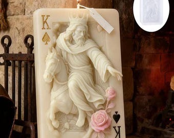 Relief Jesus Candle Silicone Mold: DIY Creative Playing Card Home Candle Decor