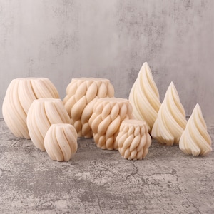 Geometrische Roterende Regendruppel Art kaars Siliconen Kaars Mal, DIY Creatieve Abstracte Bol gips Zeep Maken Thuis Craft Decor Mallen