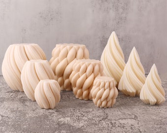 Geometrische Rotierende Regentropfen Kunstkerze Silikonkerzenform, DIY Kreative Abstrakte Kugel Gips Seifenherstellung Home Craft Decor Moulds