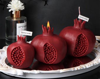 3D Pomegranate Candle Silicone Mold: DI Fruit Jelly Cake Baking Accessories