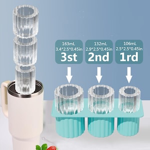 Striped Ice Cup Ice Tray Silicone Mold Water Cup Food Grade Household Silicone Ice Tray Mold