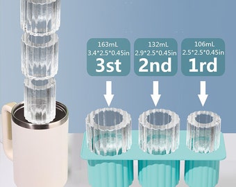 Striped Ice Cup Ice Tray Silicone Mold Water Cup Food Grade Household Silicone Ice Tray Mold