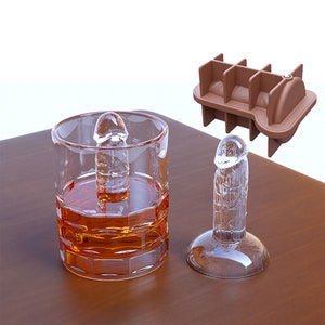 Fanct Silicone 4-Cup Shaped Ice Cube Shot Wine Glass Candy Jelly Freeze Mold Baking DIY Making Tool