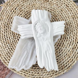 Creative Crucifix Jesus Wall Decoration Cement Plaster Mould DIY Jesus Statue Decorative Ornament Resin Mould