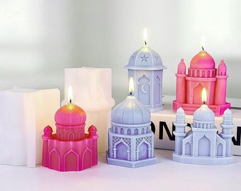 Eid Al Fitr Holiday Construction Silicone Mold:DIY Castle Tabletop  Gypsum Resin Decoration