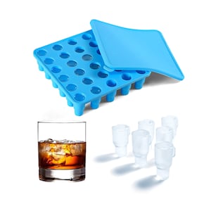Pequeña taza de hielo para fiesta, enrejado de hielo, molde de grado alimenticio, forma de taza, caja de hielo creativa, molde de silicona