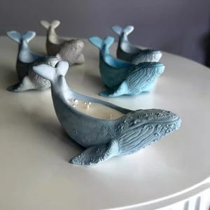 Blåvalsljuskopp silikonform: DIY cementgipsljusburk