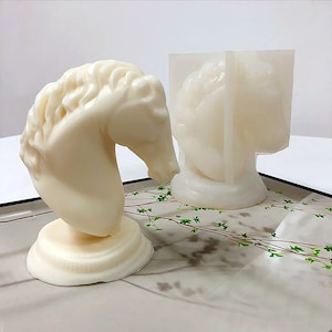 Large 3D Horse Head Statue Candle Silicone Mold, Bust Poney Animal  Art Sculpture  Gypsum Cement Epoxy Resin Mold