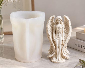 Angel Statue Candle Silicone Mold,Christmas Angel Resin  Plaster Casting Mould