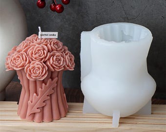 Rose Peony Silicone Candle Mold: DIY Chocolate Bouquet Cake Wedding Gifts Home Decor