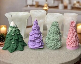 3D Christmas Pine Tree Aroma Candle Mold: DIY Resin Soap Candle Making Supplies