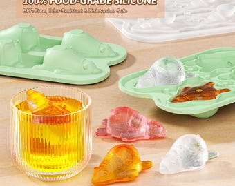 3D ijsblokjesvorm van siliconen in de vorm van een ijsbeer, geschikt voor cocktails, whisky en ijsblokjes (voedselveilig).