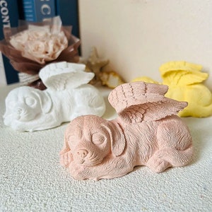 Puppy Kitten Modeling Chocolate Pet Birthday Cake Silicone Mold Diy Cute Wings Animal Plaster Cement Candle Home Decoration Mold
