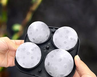 Nicoman Easy-Release Silicone Ice Cube Mould With Spill-Resistant Lids, Giant ICE Ball, Suitable For Whiskey Cocktail Wine Or Any Drink, Black