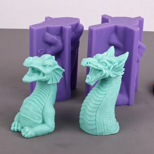 3D Dragon Head Silicone Candle Home Decoration Mold,DIY Desktop Crafts Aromatherapy Plaster Resin Mold