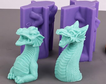 3D Dragon Head Silicone Candle Home Decoration Mold,DIY Desktop Crafts Aromatherapy Plaster Resin Mold