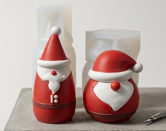 Betonmal voor een kerstman-opbergpot, doe-het-zelf kerstsieraden-kaarsenhouder, decoratief cadeau