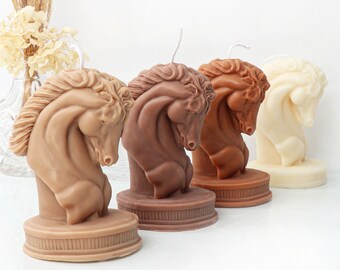3D Horse Head Scented Candle Silicone Mold Diy Animal Sculpture Plaster Cement Ornament Mold