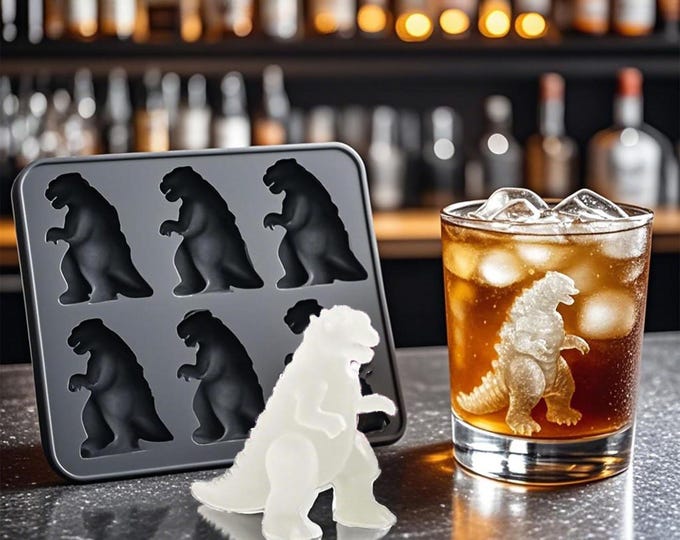 Godzilla Ice Cube Silicone Mold: Creative Dinosaur Ice Box Making Tool