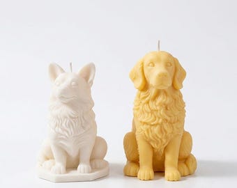 Corgi and Golden Retriever Dog Silicone Mold for Candles, Soap and Crafts