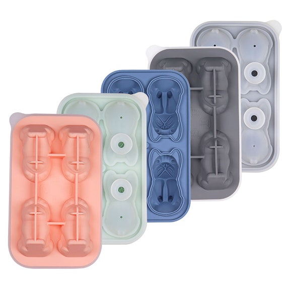 Buy 4 Cavity Bulldog Ice Cube Ice Box Food Grade Mold, Puppy Pet