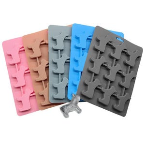 Nine Cavity Bulldog Chocolate Animal Shape Silicone Mold Puppy Cookies Candy Baking Food Grade Mold